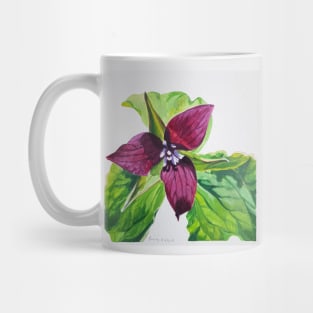 Red Trillium - Wildflower Painting Mug